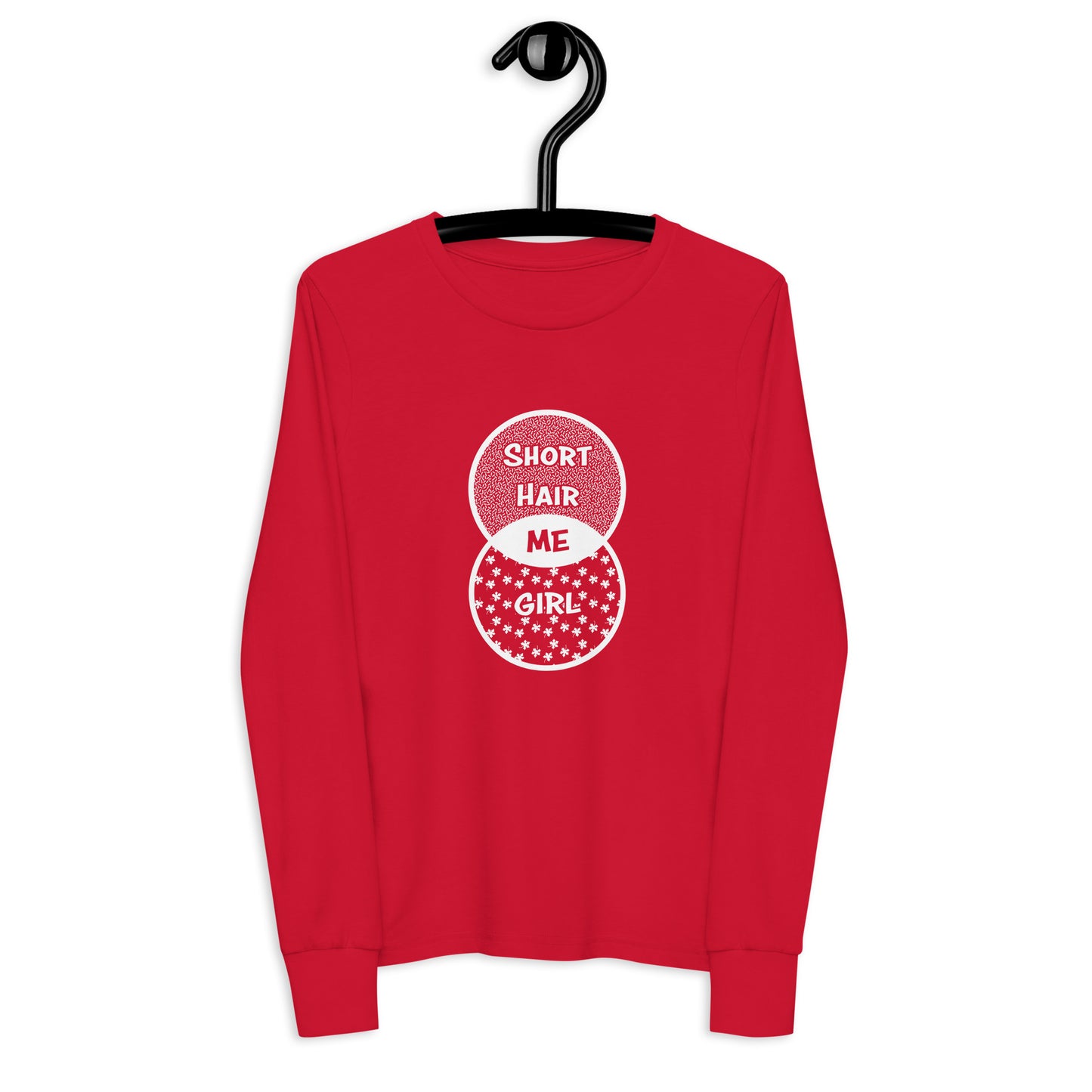 Short Hair Bold Girl Long Sleeve Tee