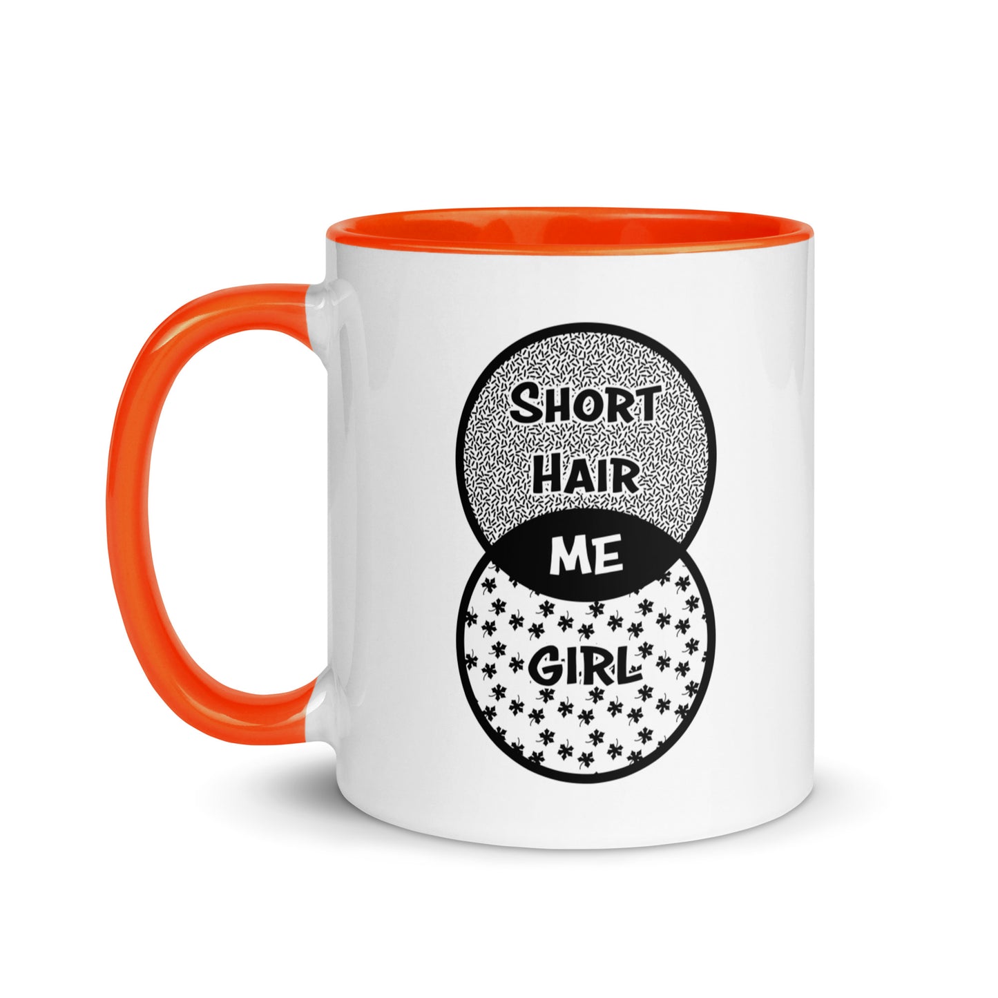 Short Hair Bold Girl Ceramic Mug