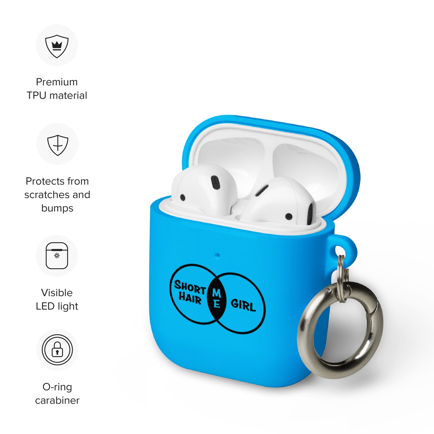 Short Hair Bold Girl AirPods case