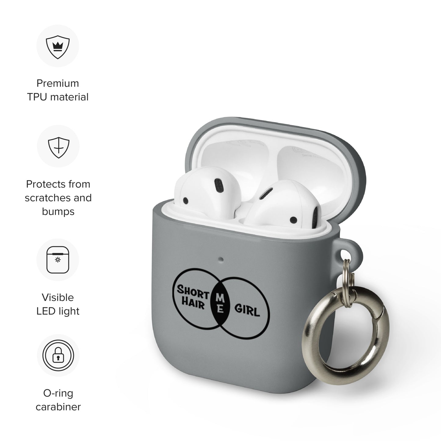 Short Hair Bold Girl AirPods case