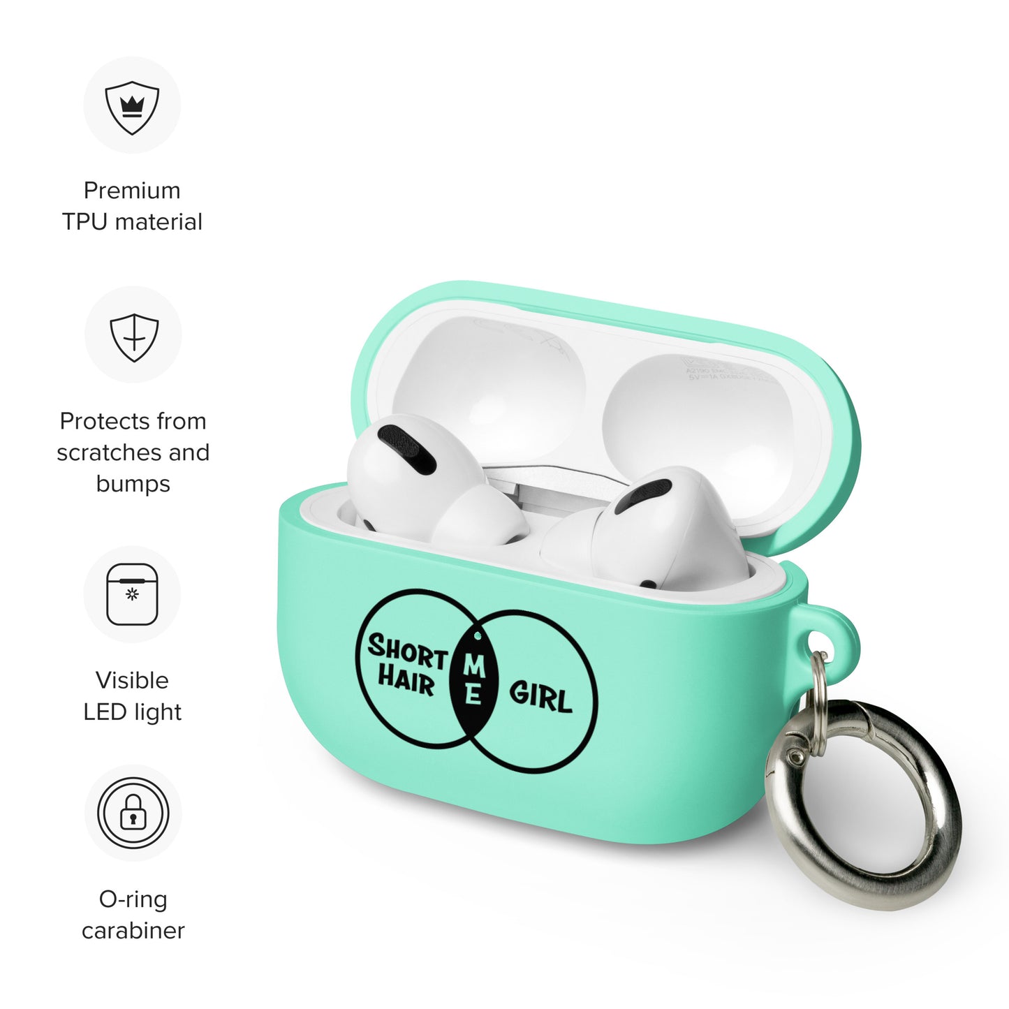 Short Hair Bold Girl AirPods case