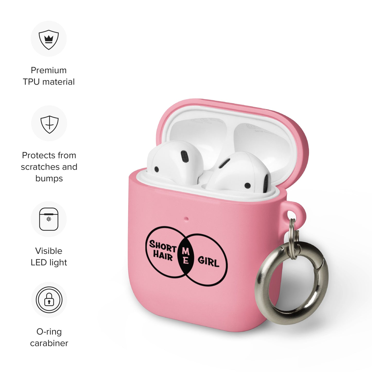 Short Hair Bold Girl AirPods case