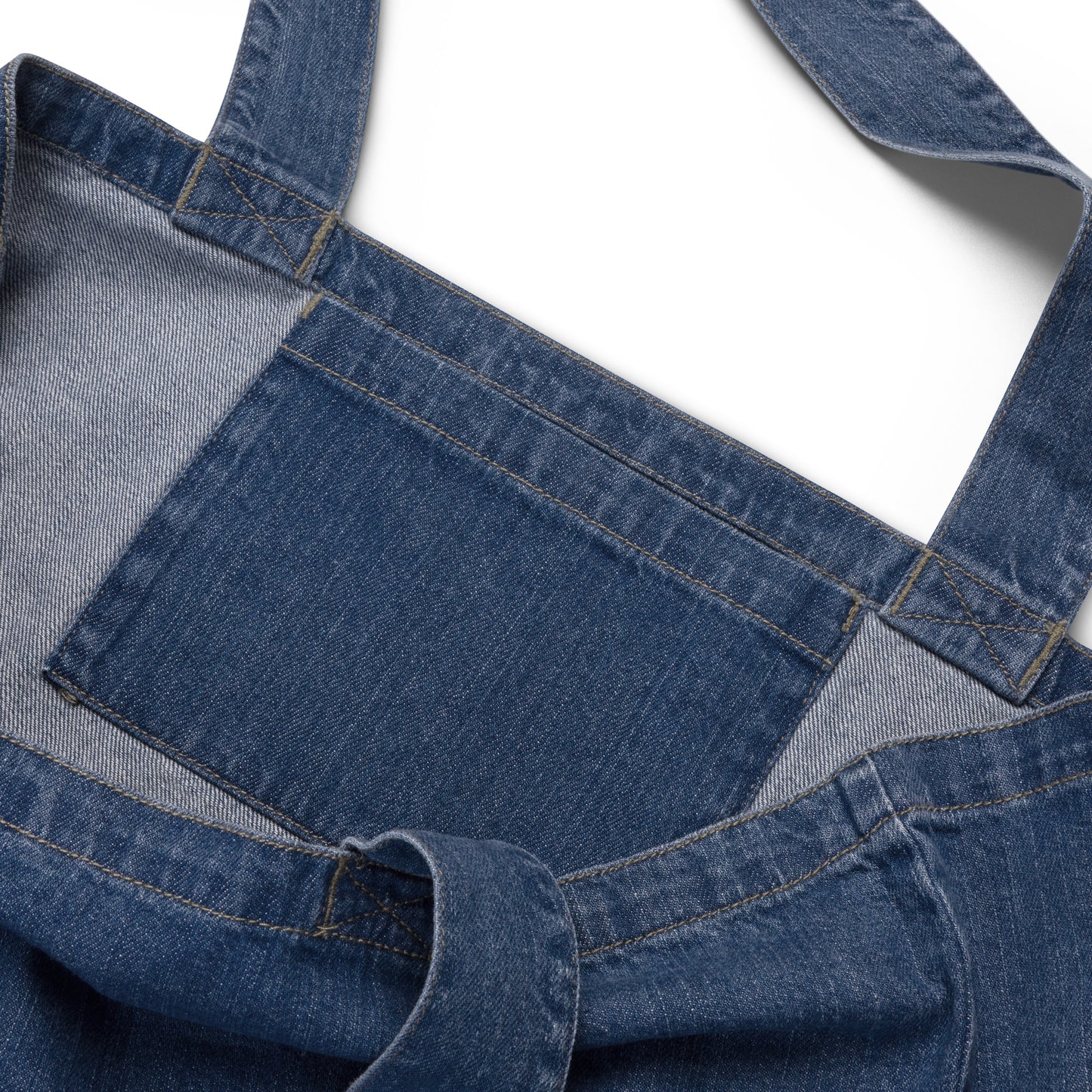 Short Hair Bold Girl Organic Denim Tote Bag